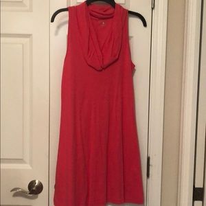 Cowl neck sleeveless dress hot pink